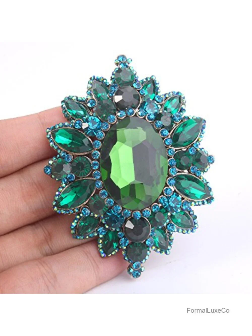 Rhinestone Crystal Sunflower Brooch Pin Gift for Women Elegant Floral Corsage